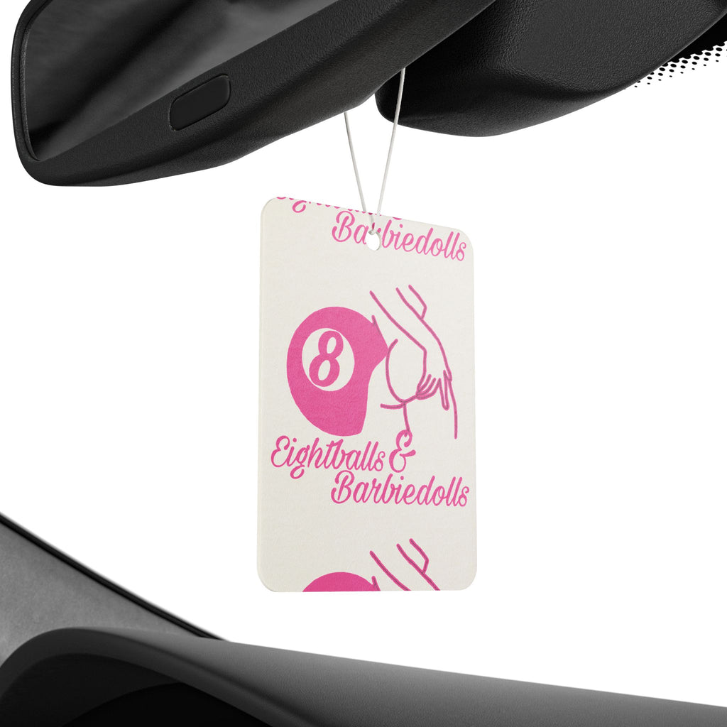 Barbiedolls Pink 8-Ball Car Air Freshener – Retro Pinup Scented Decoration