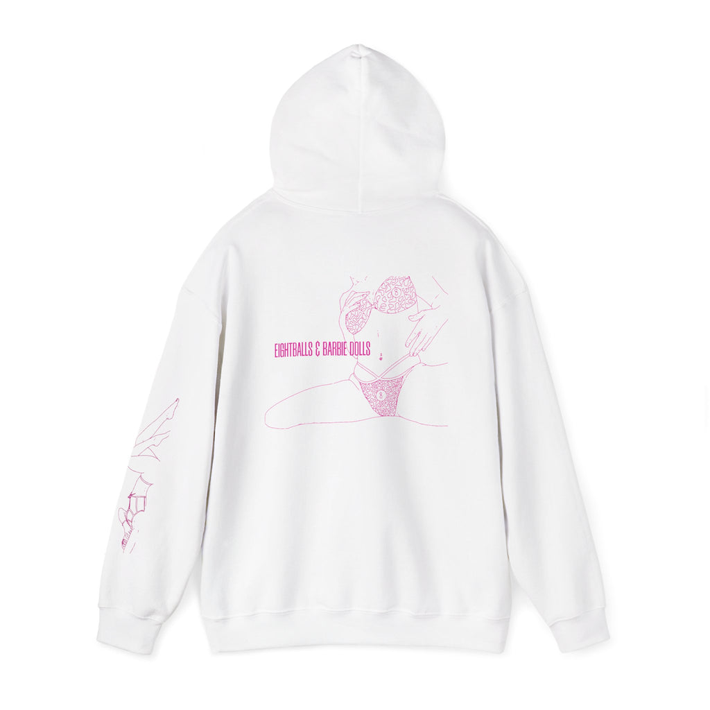 woman sit pink