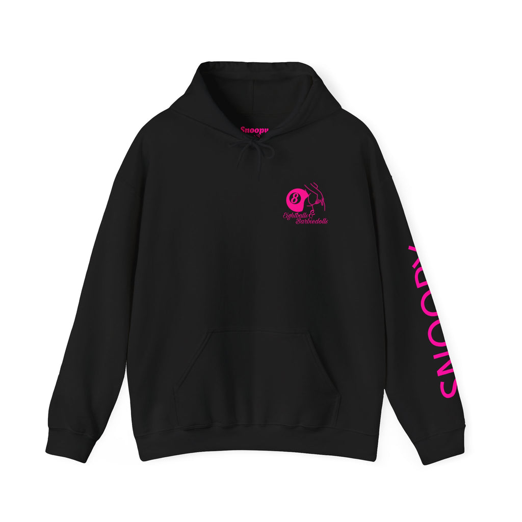 Pink snoopy hoodie black/ white