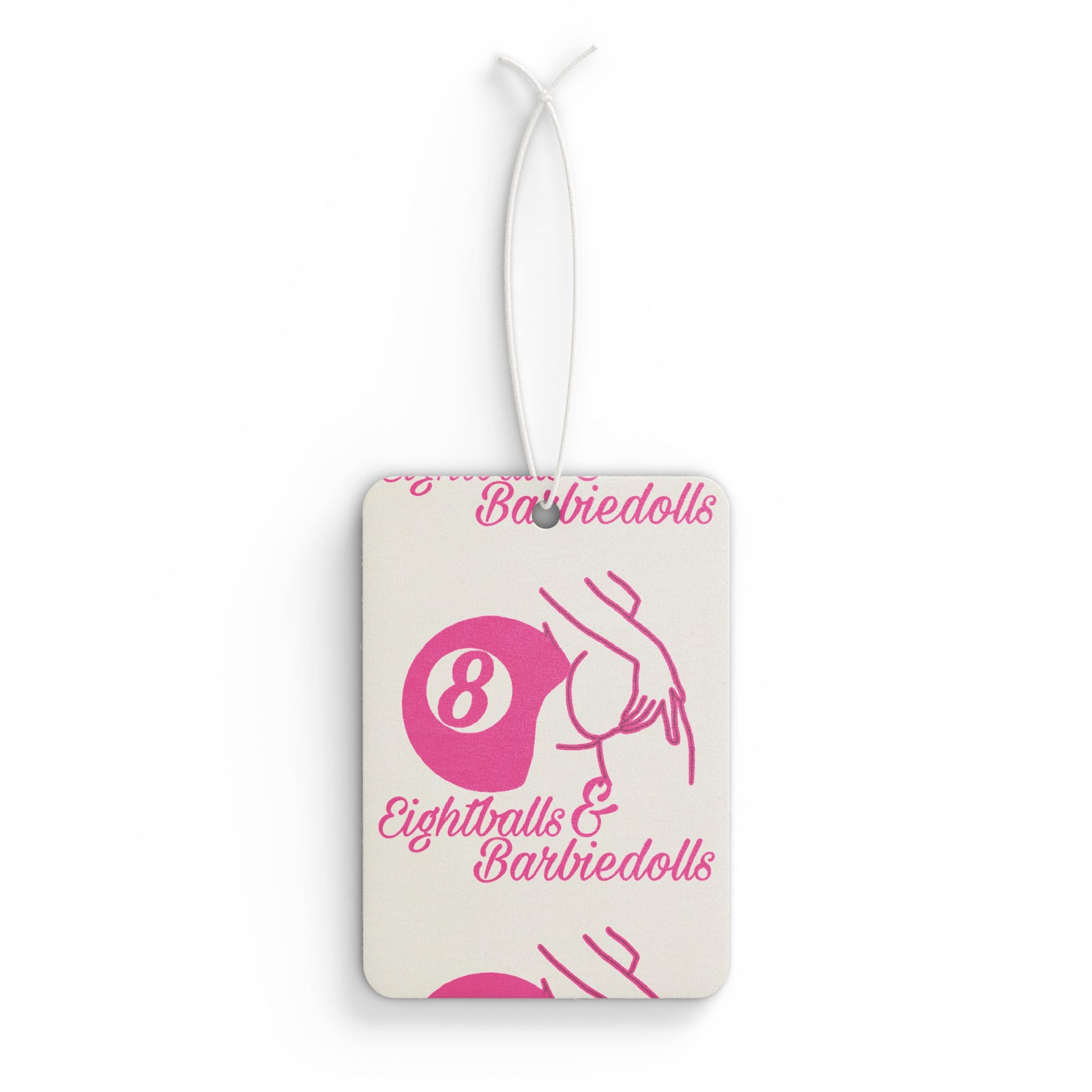 Barbiedolls Pink 8-Ball Car Air Freshener – Retro Pinup Scented Decoration