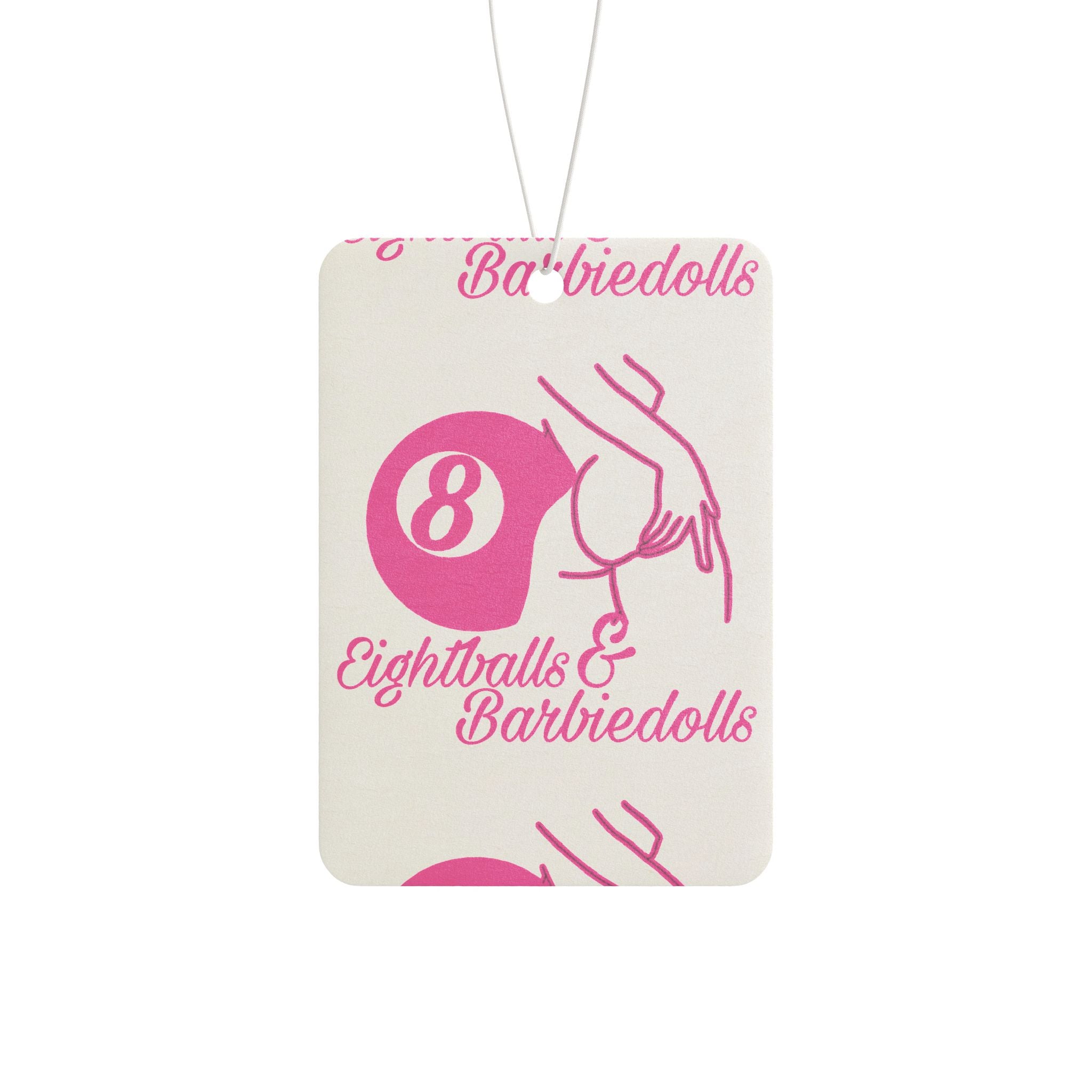 Barbiedolls Pink 8-Ball Car Air Freshener – Retro Pinup Scented Decoration