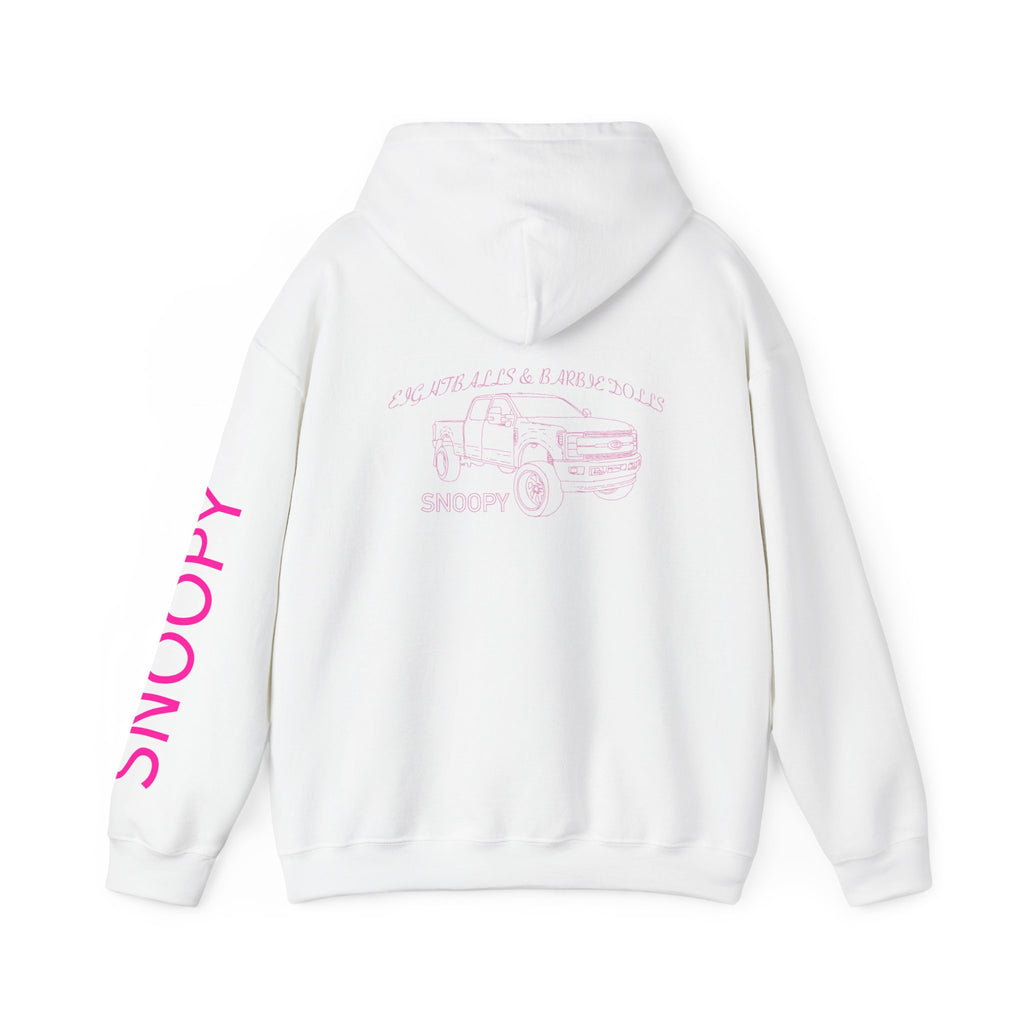 Pink snoopy hoodie black/ white