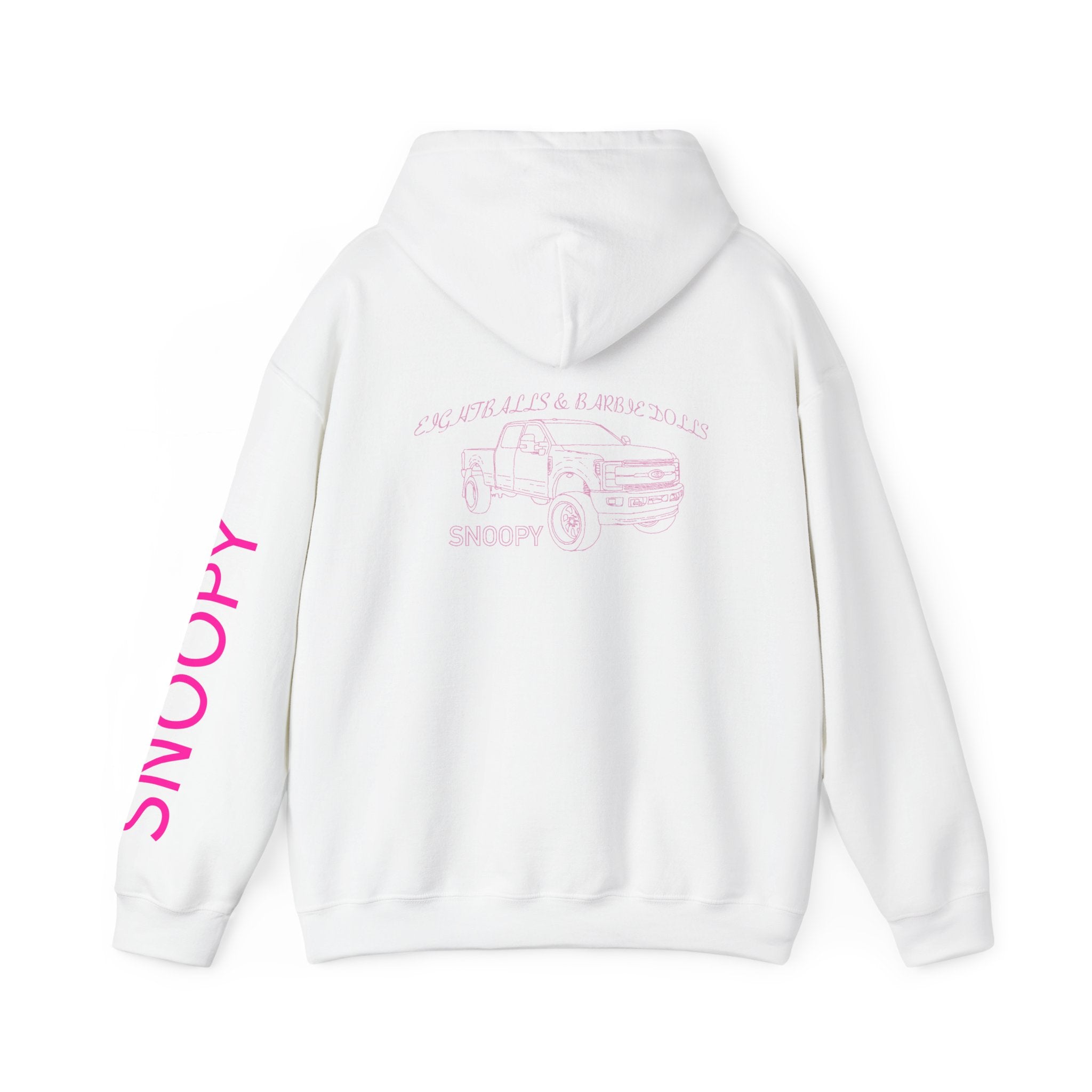 Pink snoopy hoodie black/ white
