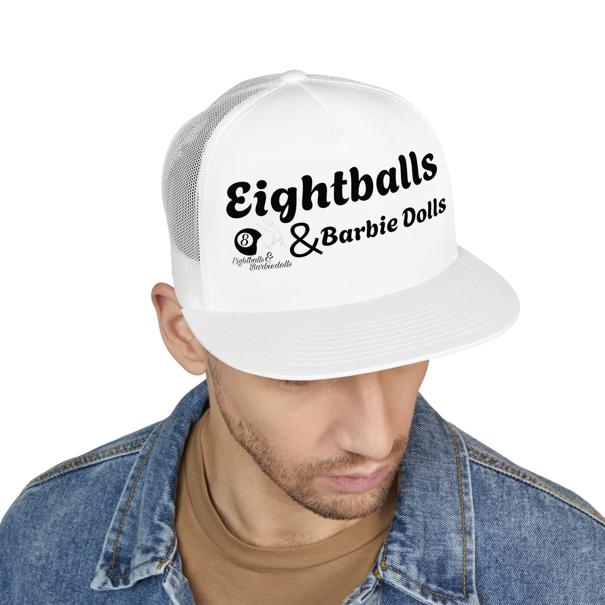 Trucker Cap — "Eightballs & Barbie Dolls" Script Logo