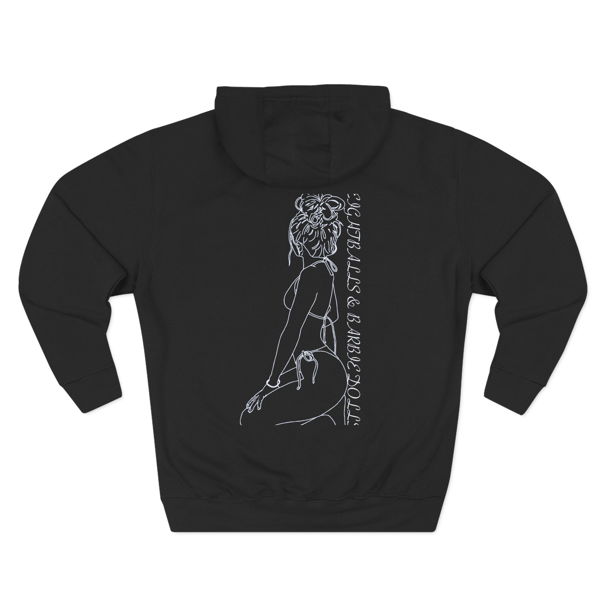 woman lean white on black