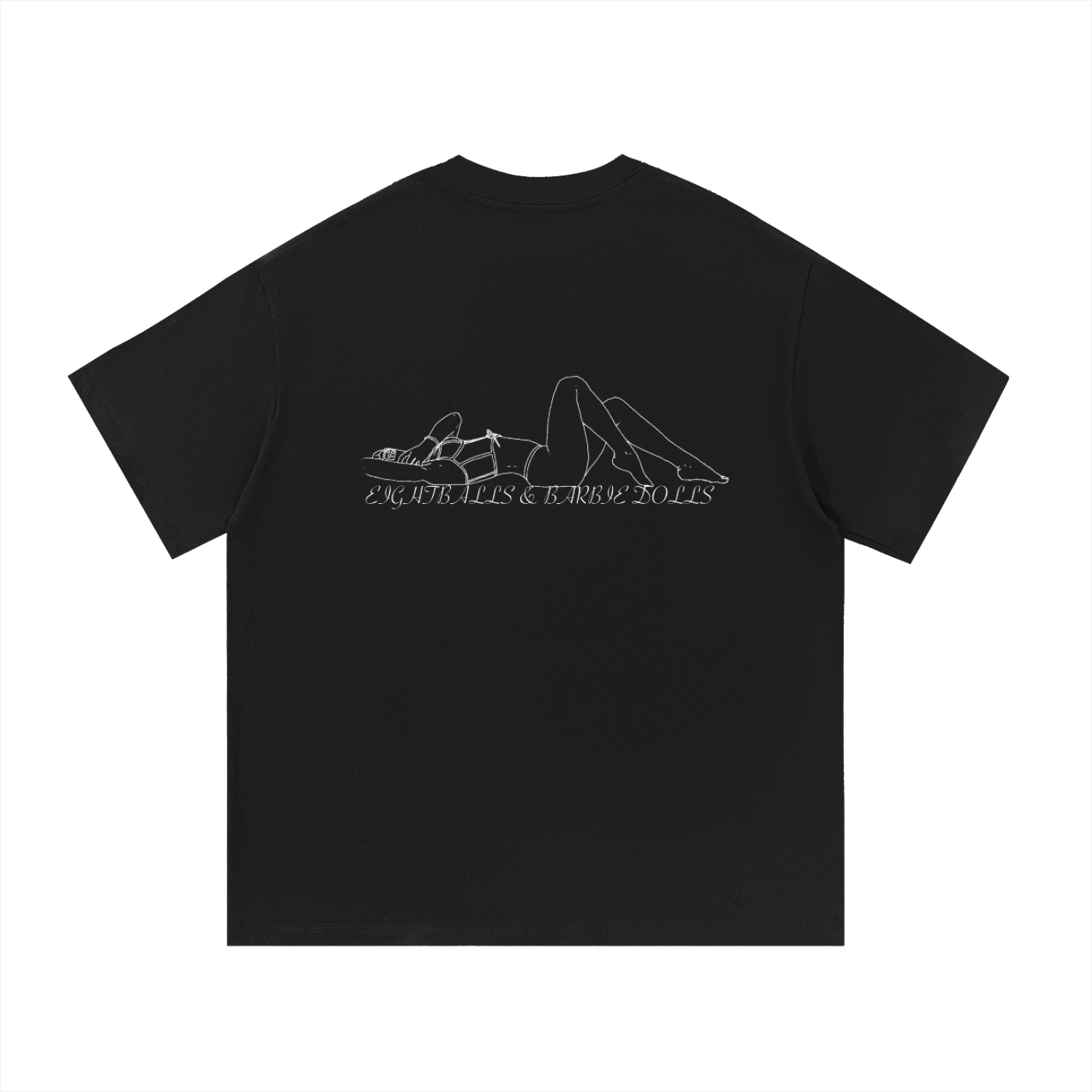 White/ Black Tee