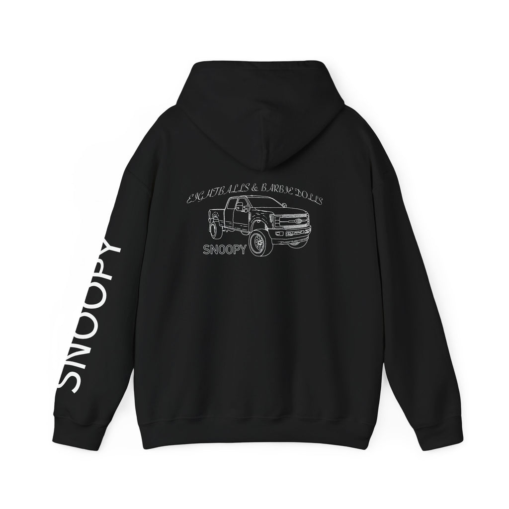 White on black Snoopy hoodie