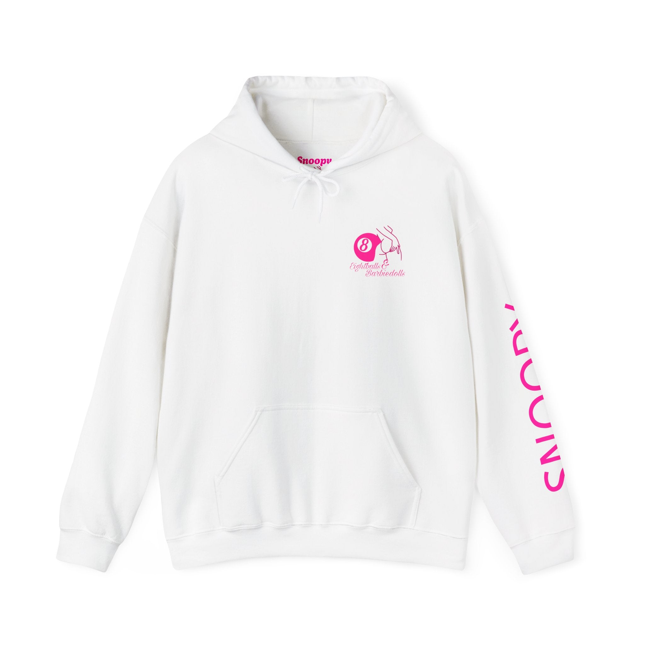 Pink snoopy hoodie black/ white